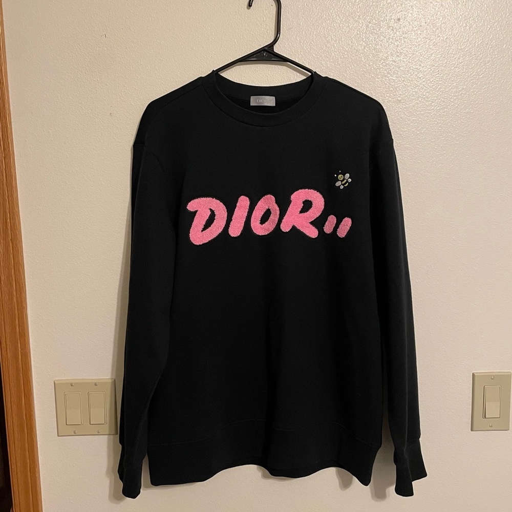 Dior x KAWS Bee Logo Black Sweatshirt